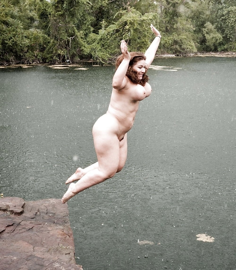 Skinny dipping milf