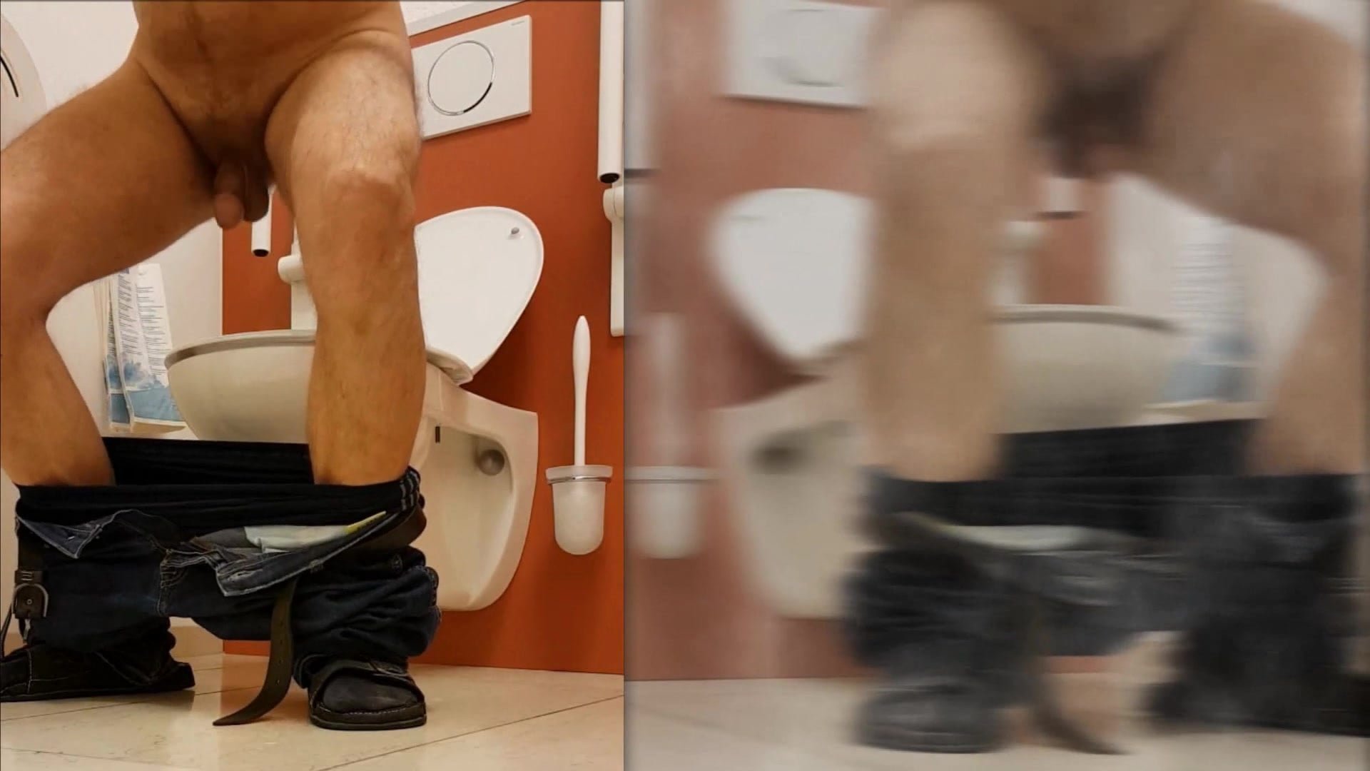 Скрытая камера в мужском туалете